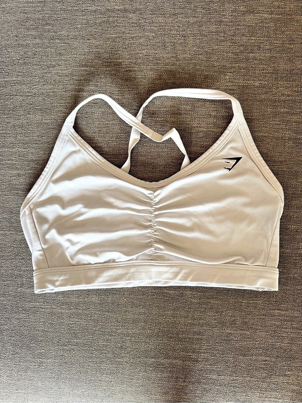 Gymshark Ruched Sports Bra White